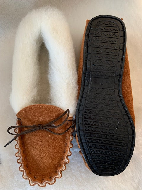 Ladies Moccasin with Wool Lining and Collar | Phoebe
