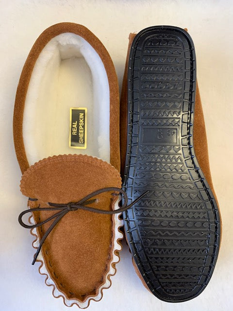 Sheepskin Lined Moccasin with Hard Sole | Arthur