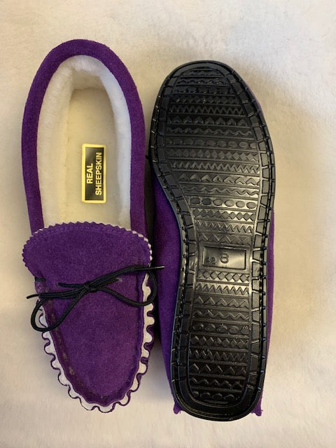 Sheepskin Lined Moccasin with Hard Sole | Chloe