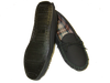 Black Leather Moccasin Slipper Hard Sole | Dave