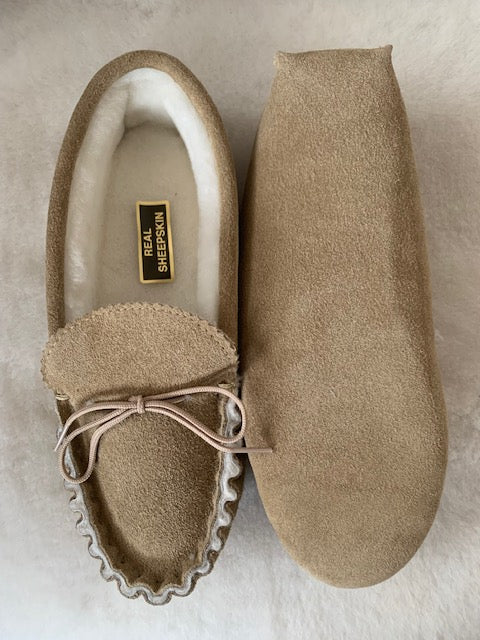 Sheepskin Lined Moccasin with Soft Sole | Shetland