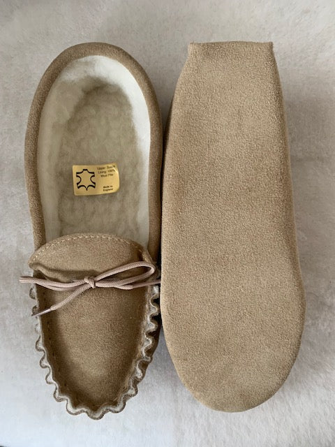 Moccasin Wool Lined with Soft Sole | Robin