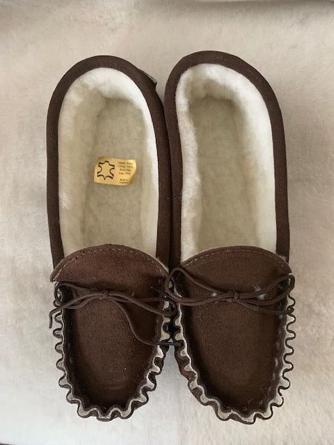 Moccasin with Wool Lining & Hard Sole | Tyler