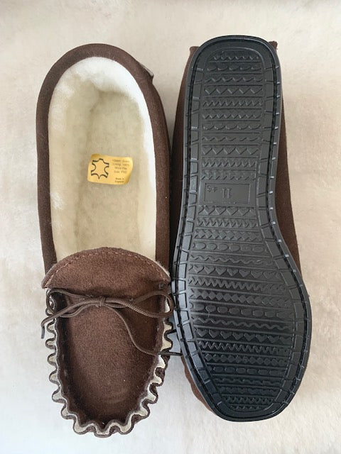 Moccasin with Wool Lining & Hard Sole | Tyler