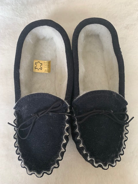 Moccasin with Wool Lining & Hard Sole | Tyler