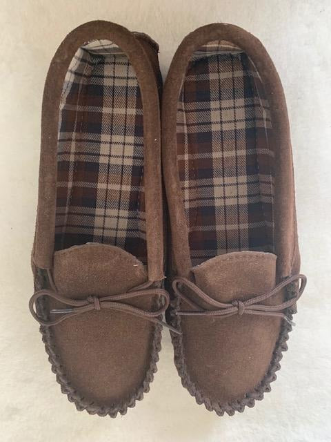 Suede Tartan lined Moccasin with Hard Sole | Scott