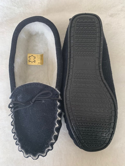 Moccasin with Wool Lining & Hard Sole | Tyler