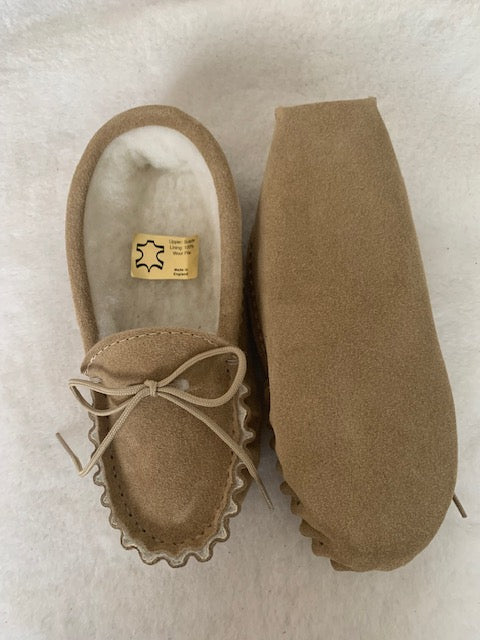 Ladies Suede Soft Sole Moccasin | Anne