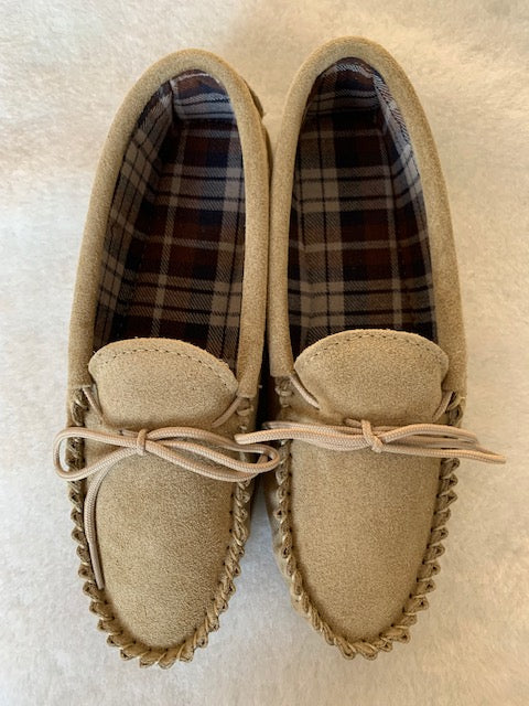 Ladies Suede Moccasin with Fabric Lining and Hard Sole | Jasmine