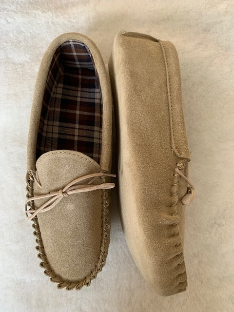 Suede Moccasin with Fabric Lining & Soft Sole | Mark