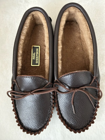 Sheepskin Lined Moccasin with Hard Sole | Shelley