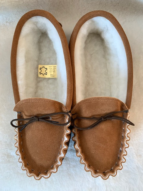 Moccasin with Wool Lining & Hard Sole | Tyler