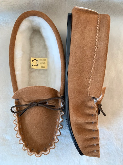 Moccasin with Wool Lining & Hard Sole | Tyler