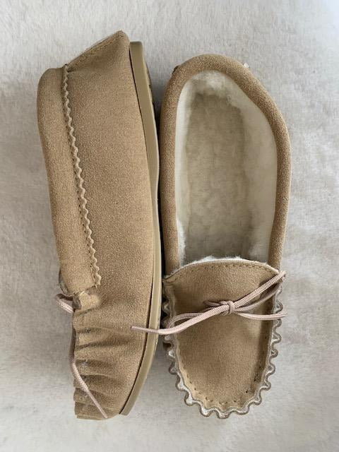 Ladies Wool Lined Moccasin with hard sole | Beryl