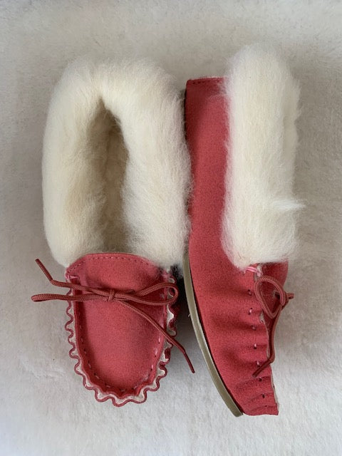 Suede Moccasin with Wool Lining and Hard Sole | Daisy