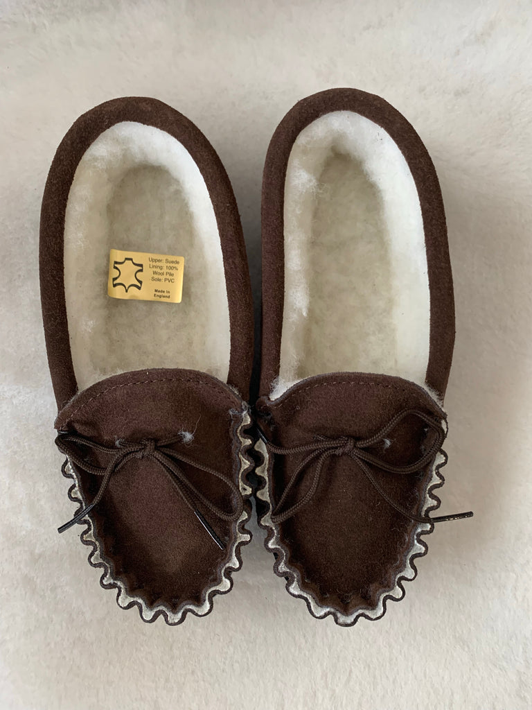 Ladies Wool Lined Moccasin with hard sole | Beryl